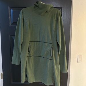 Melanzana Micro Grid Fleece Hoodie Dress Women’s XL